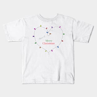 Fairy lights Merry Christmas Kids T-Shirt